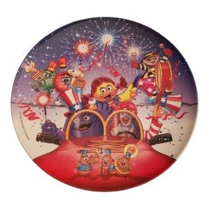 McDonalds's Birthday Party Plate 2002 Ronald Grimace Hamburgler Birdie 9.5"